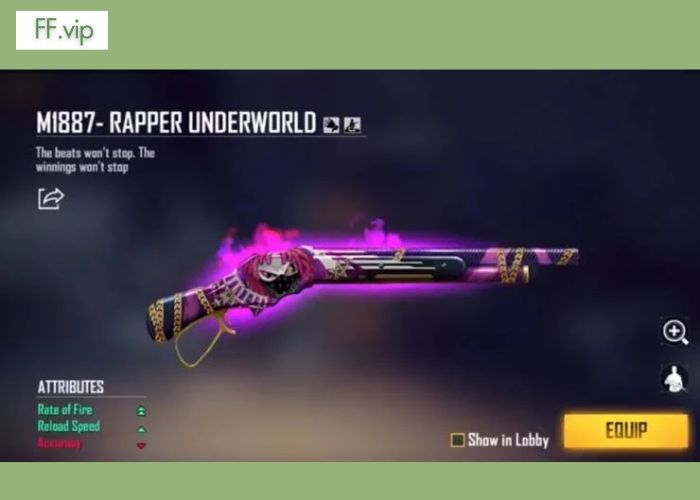 Skin súng free fire Rapper Underworld