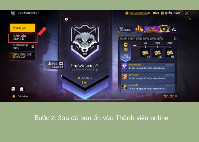 kết bạn free fire qua quân đoàn bước 2