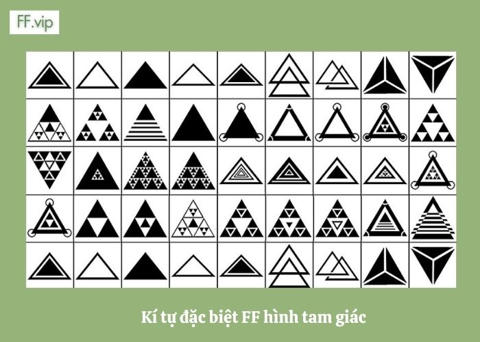 kí tự đặc biệt ff hình tam giác