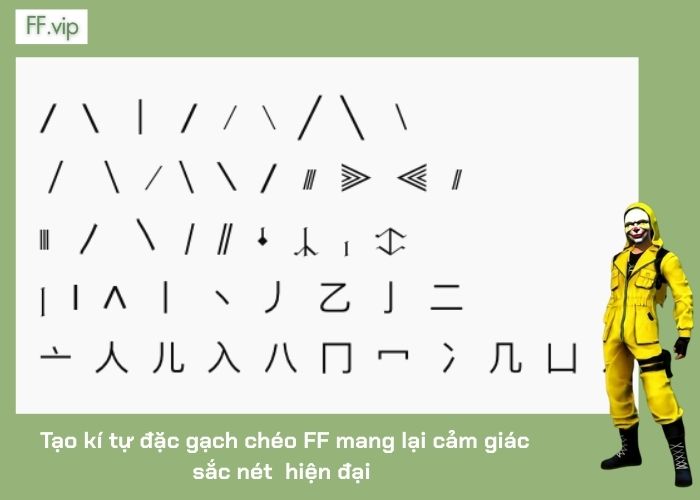 kí tự đặc biệt gạch chéo ff