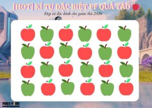 kí tự đặc biệt quả táo free fire