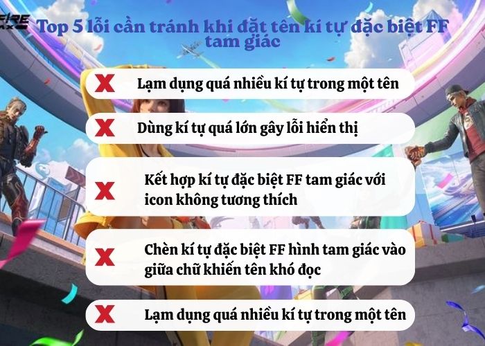 lỗi khi đặt tên kí tự đặc biệt tam giác ff