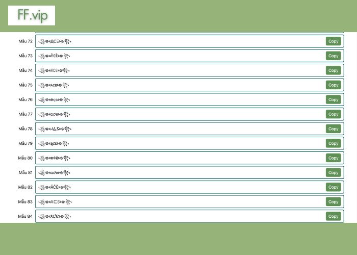 Đổi tên kí tự đặc biệt FF