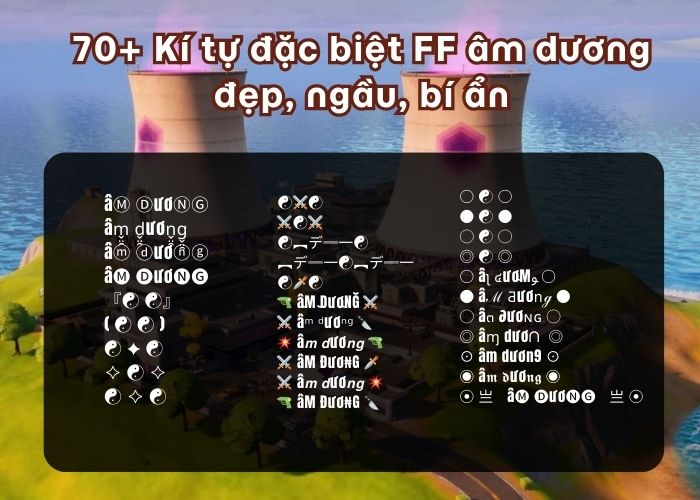 hơn 70 kí tự đặc biệt âm dương ff