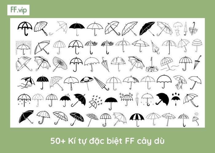 kí tự đặc biệt game Free Fire hình cây dù