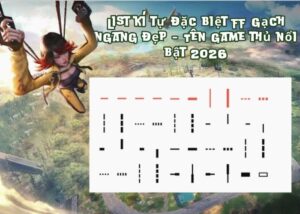 list kí tự ff gạch ngang