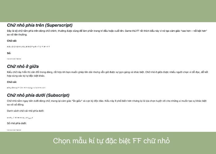 bước 3 tạo kí tự đặc biệt free Fire chữ nhỏ