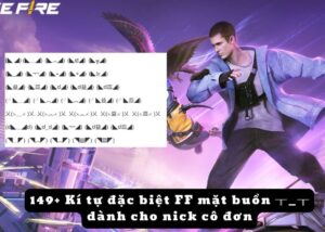kí tự đặc biệt game free fire mặt buồn