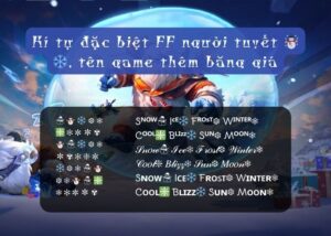 kí tự đặc biệt người tuyết ff