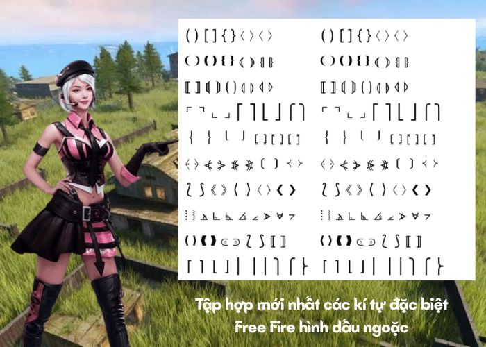 Tập hợp kí tự đặc biệt dấu ngoặc Ff