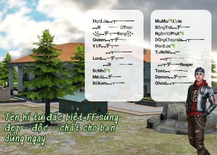 tên kí tự đặc biệt game ff súng