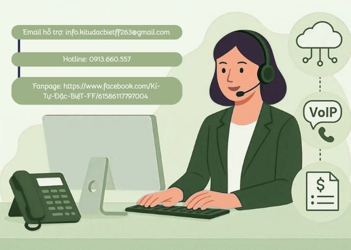 Thông tin liên hệ của Kí Tự Đặc Biệt FF