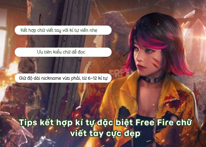 Tip kết hợp kí tự FF chữ viết tay