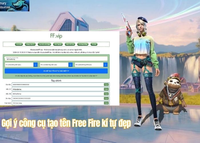 Kí Tự Đặc Biệt FF (kitudacbietff.vip)- Công cụ tạo tên Free Fire đẹp, hay 