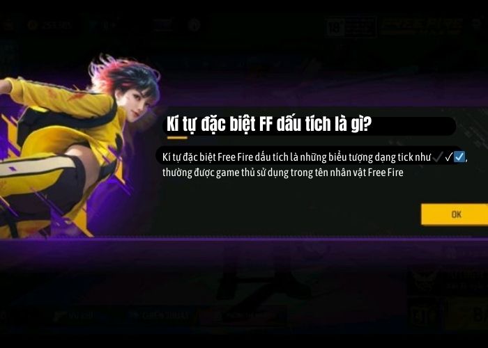 kí tự đặc biệt dấu tích FF là gì