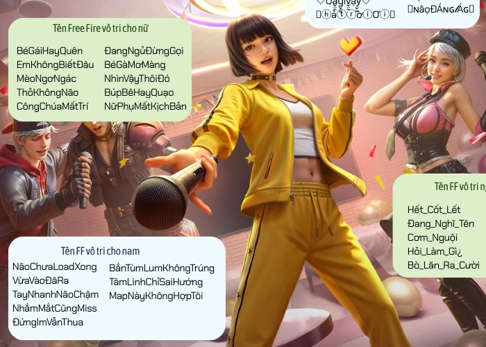 Gợi ý hơn 70 cái tên game Free Fire vô tri
